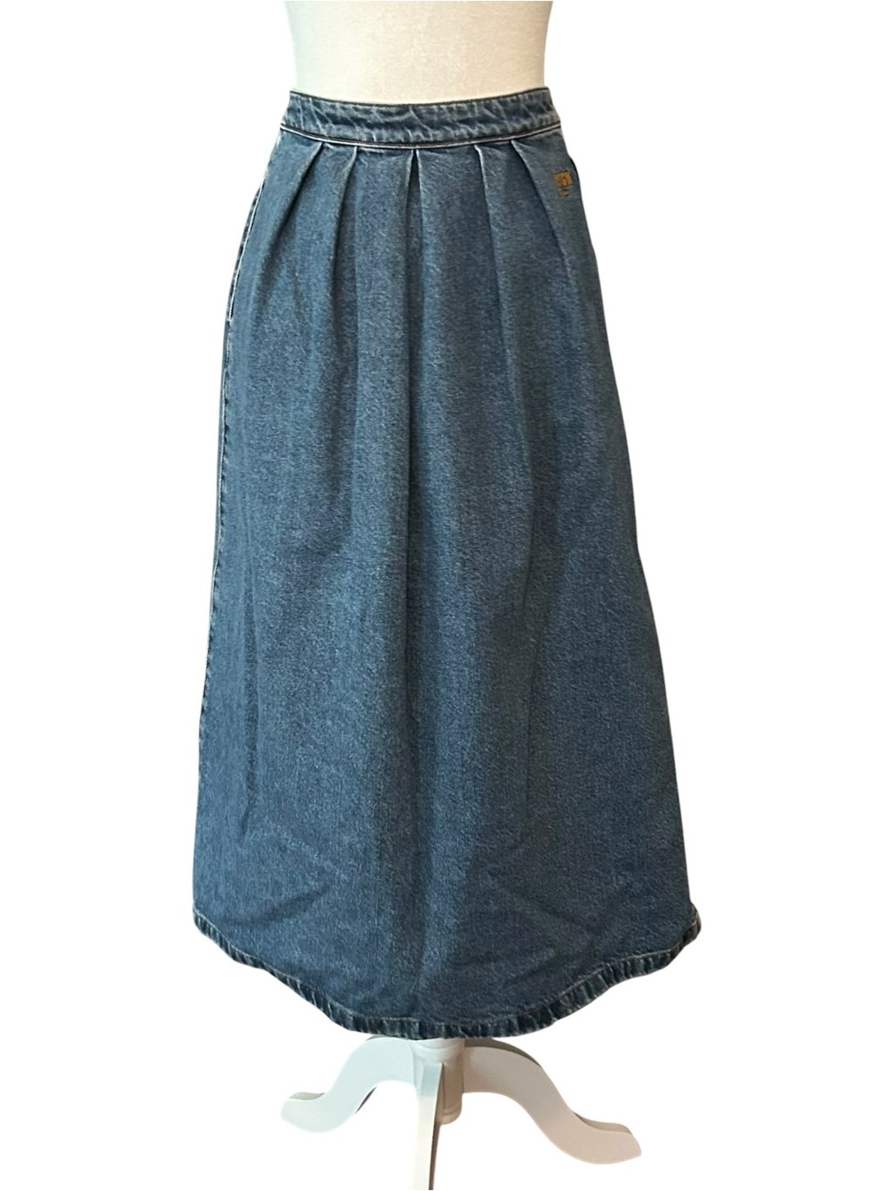 MSGM Milano Raw denim skirt with front metal button fastening SZ IT 38 US 4 - Picture 5 of 10